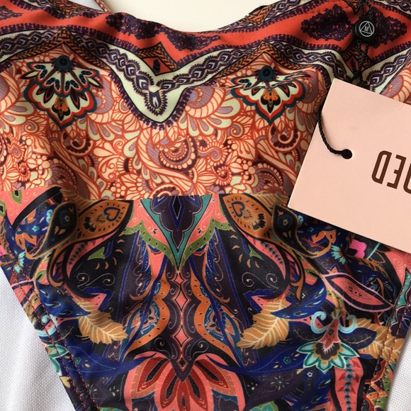 NWT missguided one piece Paisley  cut out Swimsuit - Picture 6 of 13